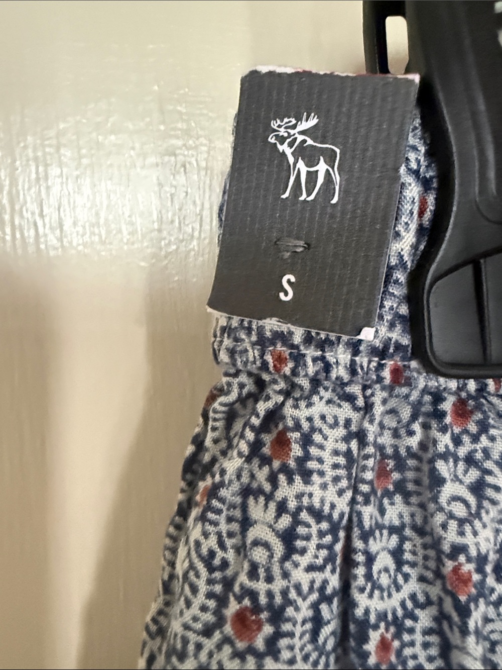 Abercrombie & Fitch Blue Patterned Elastic Waist culottes w/ pockets- Small - Picture 6 of 10